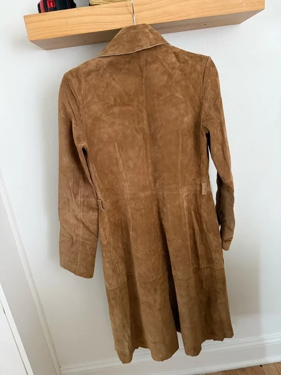 Birou bisou Suede Trench Coat / Dress ( missing cord/ sold without belt) size XS - Picture 5 of 6